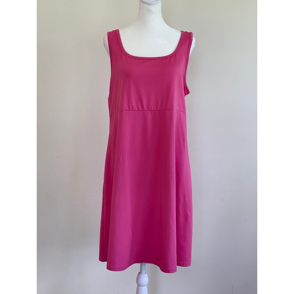 Arctic Cool Womens Pink Instant Cooling Sleeveless Empire Waist Dress XL